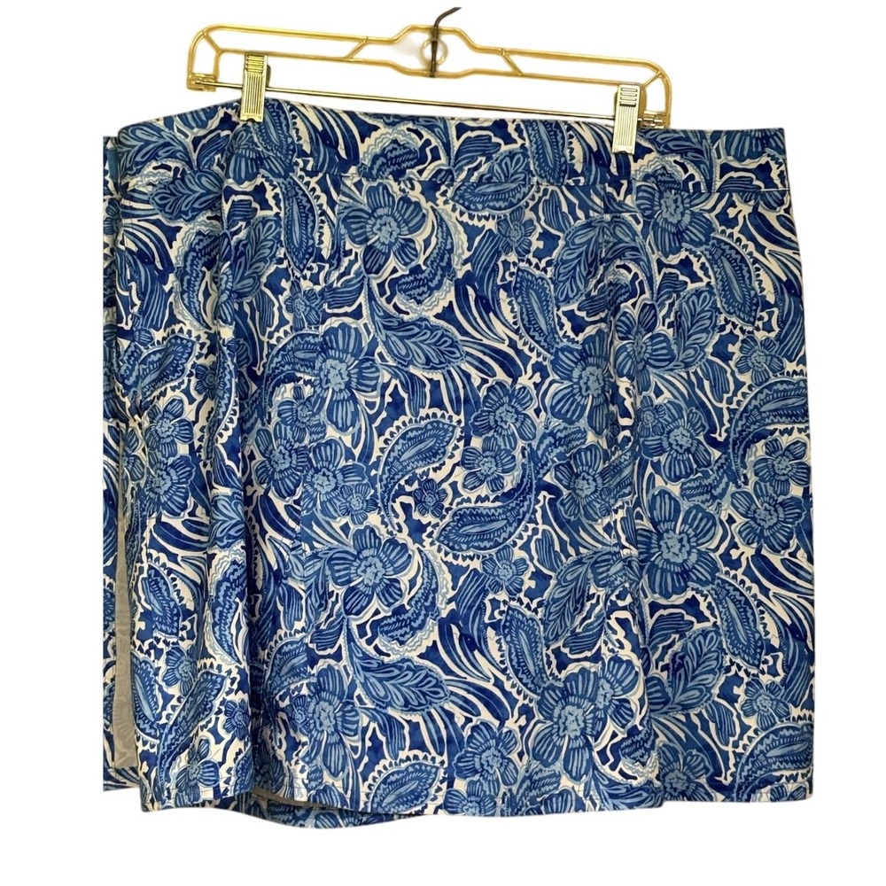 RipSkirt Hawaii Blue Floral Paisley Wrap Skirt Athletic Skirt XXL travel